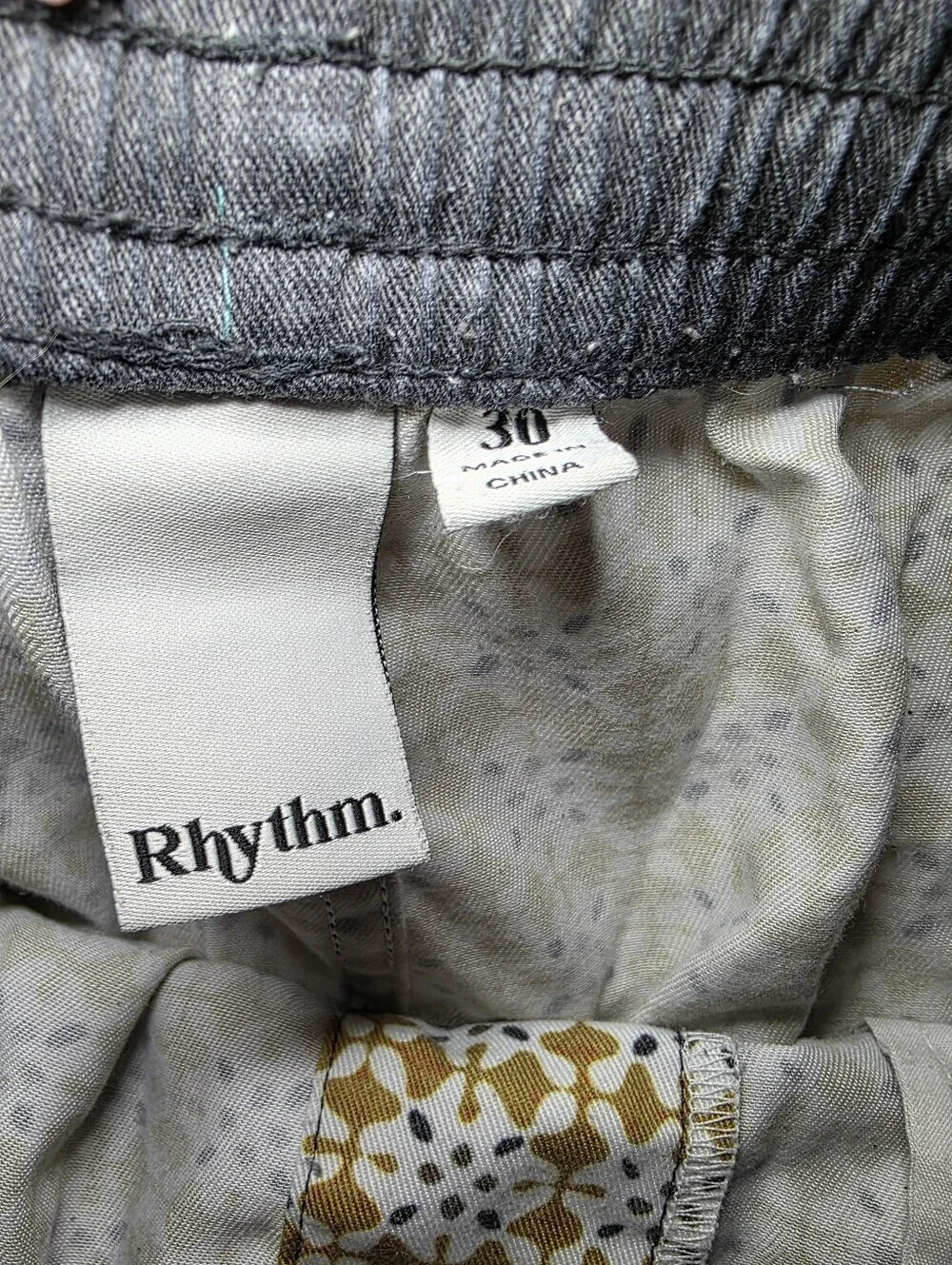 Rhythm | Drawstring Cotton Blend  Shorts Sz 30
